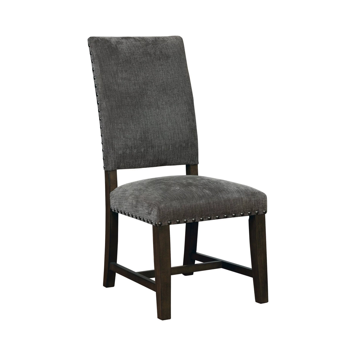 21 Inch Gray Vegan Faux Leather Dining Chair Set of 2 B637