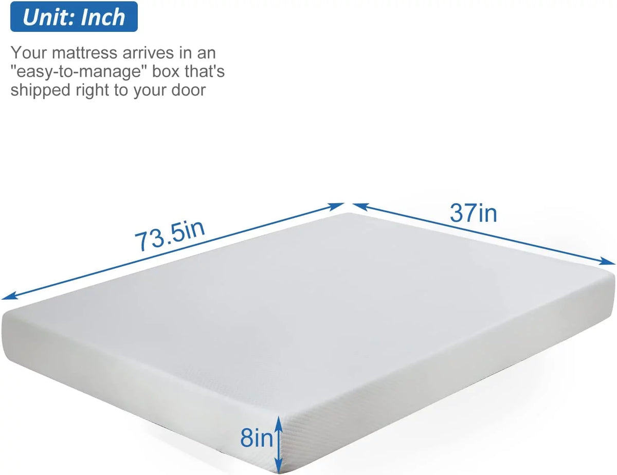 Queen 8 Inch Gel Memory Foam Medium Firm Mattress I84561
