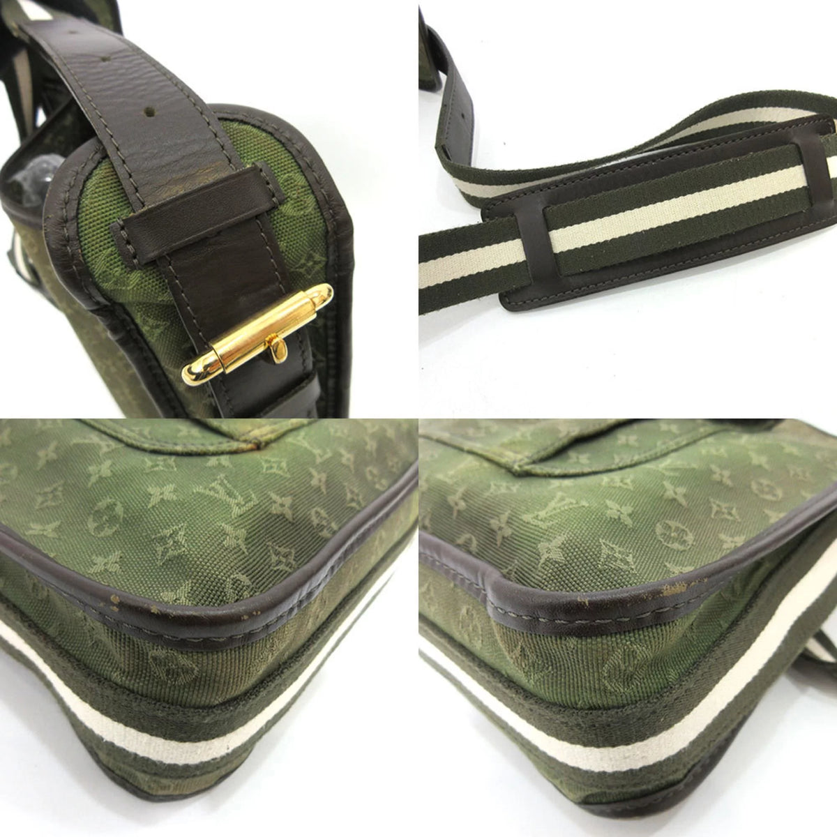 Khaki Green Monogram Shoulder Bag C767