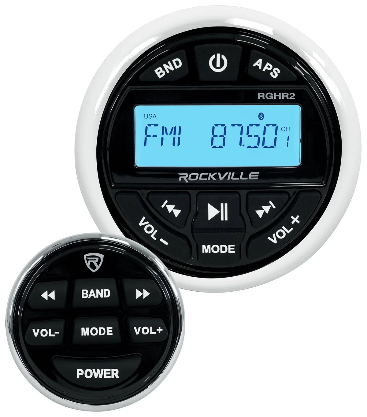 White 6.5" Marine Wakeboard Tower Speakers with Bluetooth Receiver H97554