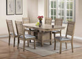 Silver & Rustic Oak Side Chair Set of 2 E291