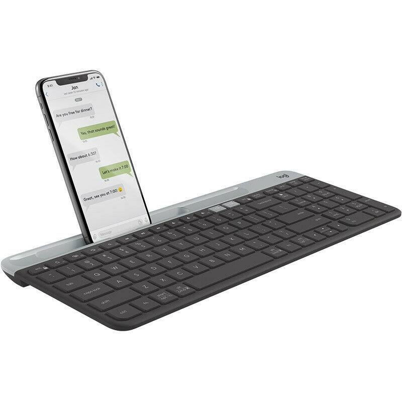 Wireless Keyboard Ultra Slim Compact Graphite J609