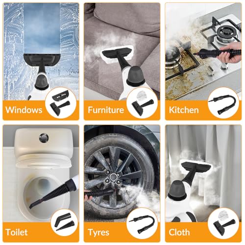 Handheld Pressurized Steam Cleaner with 12 pcs Accessories I154218