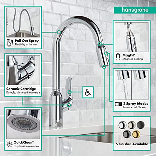 Black High Arc Kitchen Faucet with Pull Down Sprayer J438602