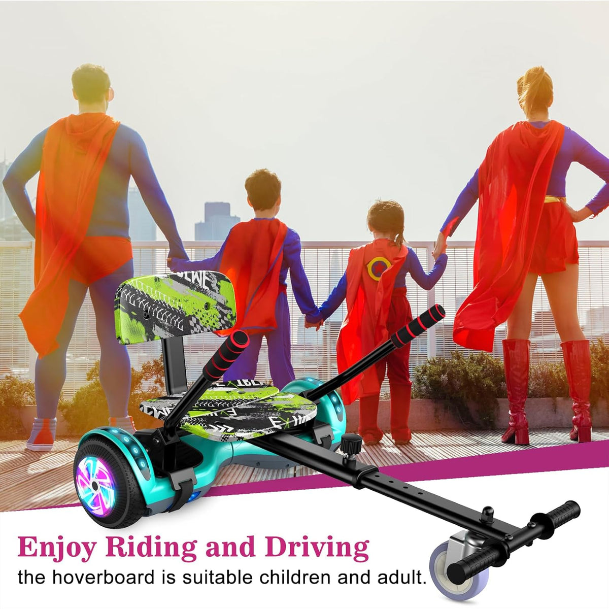 6.5 Inch Self Balancing Hoverboard with Bluetooth and LED Lights G2756