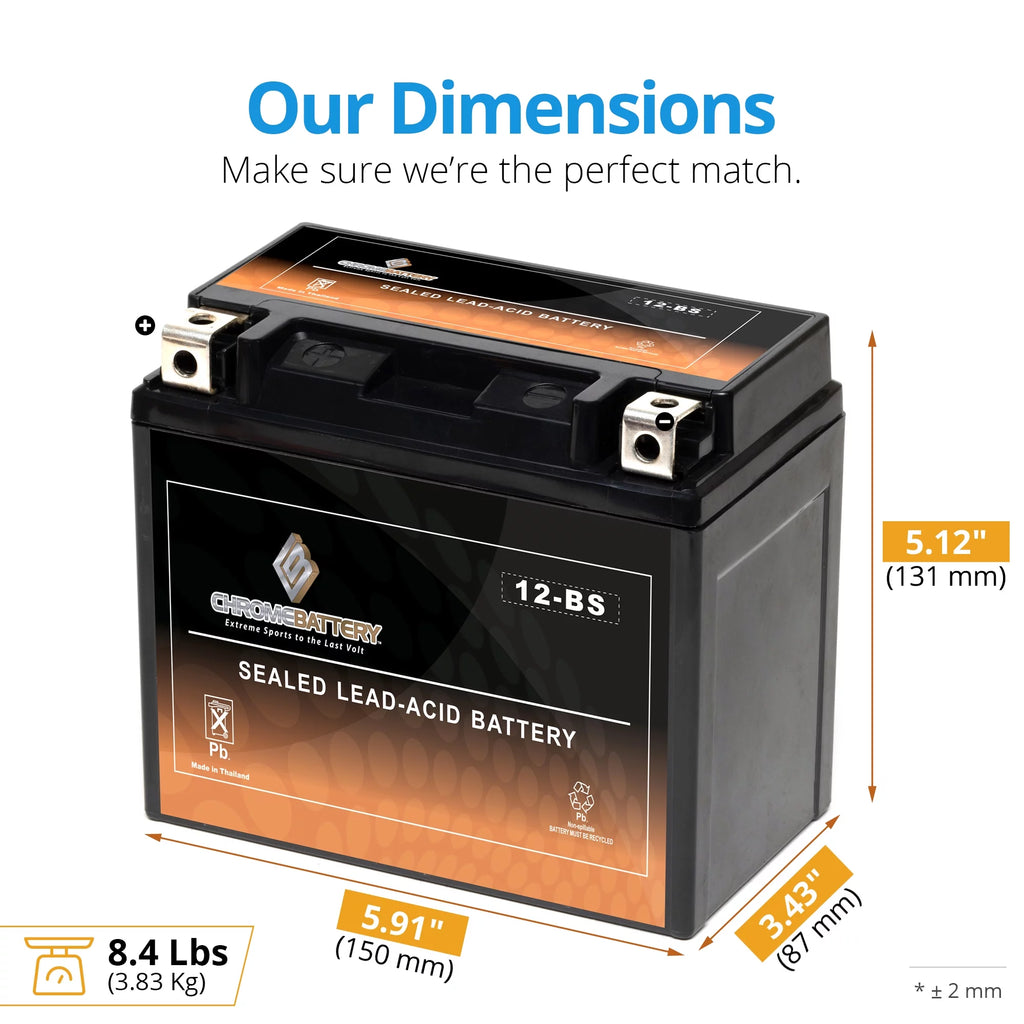 12-Bs Power Sports Battery F856