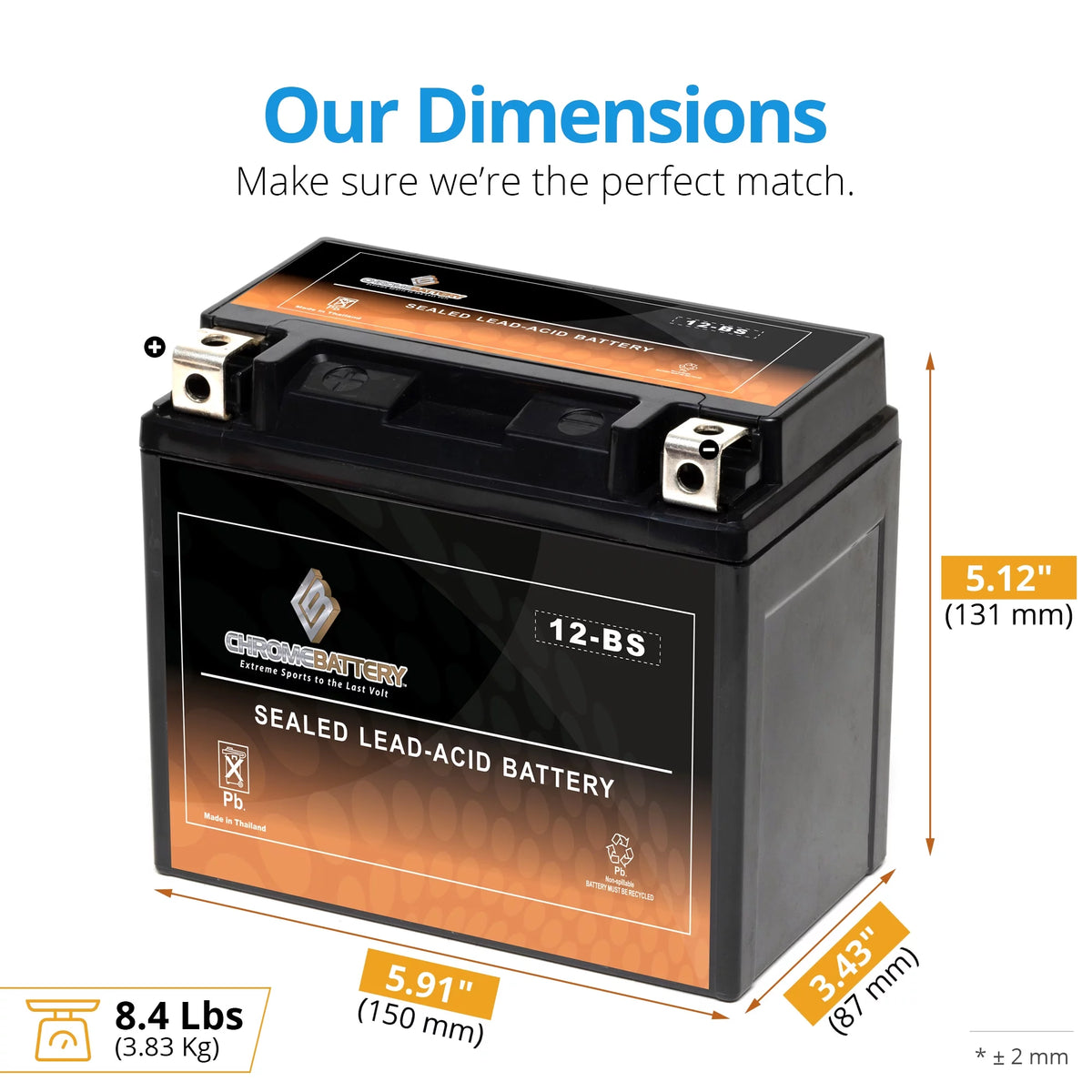 12-Bs Power Sports Battery F856