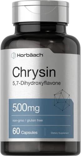 500mg Chrysin 60 Capsules Passion Flower Extract Non-GMO Gluten Free Supplement Z981648