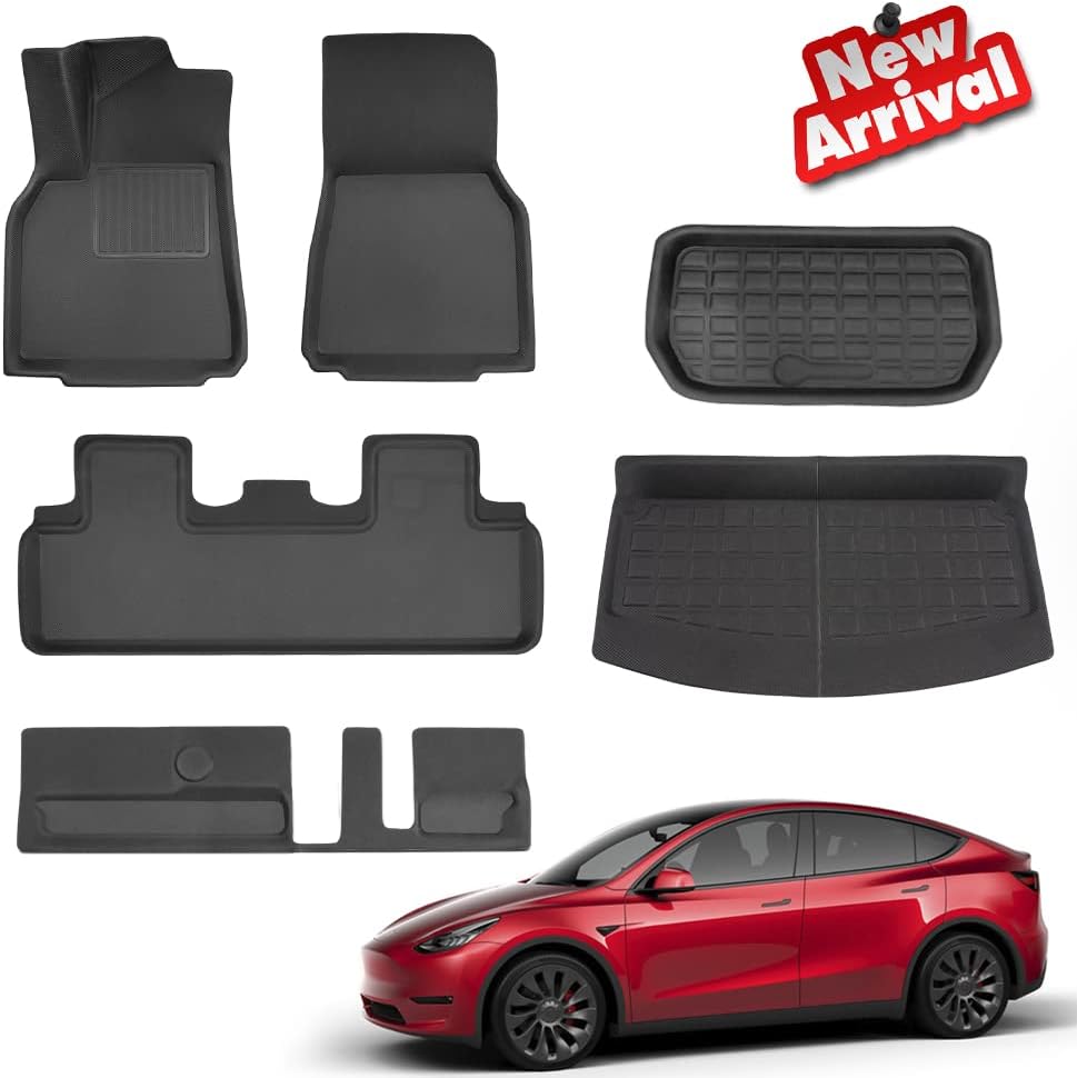 7 Seater Waterproof Floor Mats for Tesla Model Y T5675
