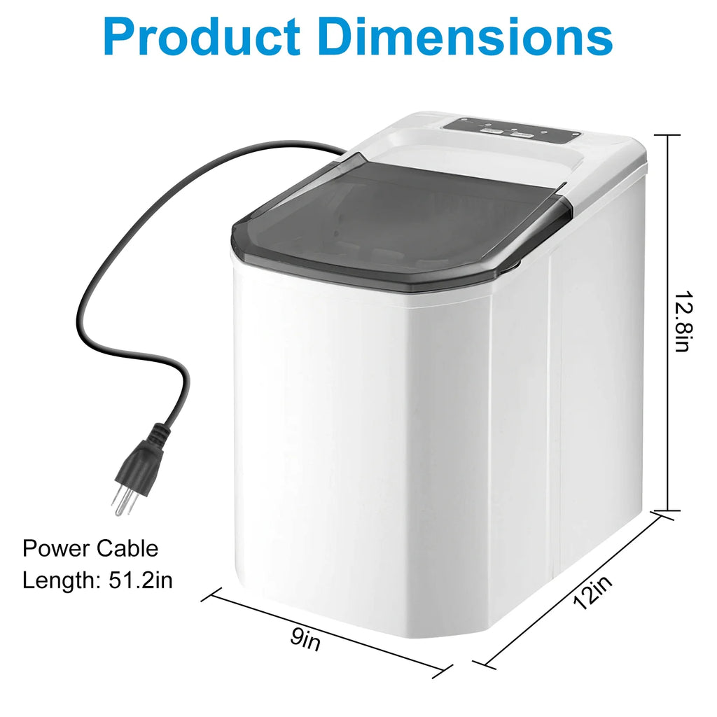 Portable Countertop Ice Maker with Ice Scoop and Basket V367687