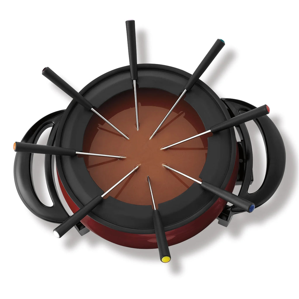 Red 2.8 Liter Non-Stick Electric Fondue Set F38723
