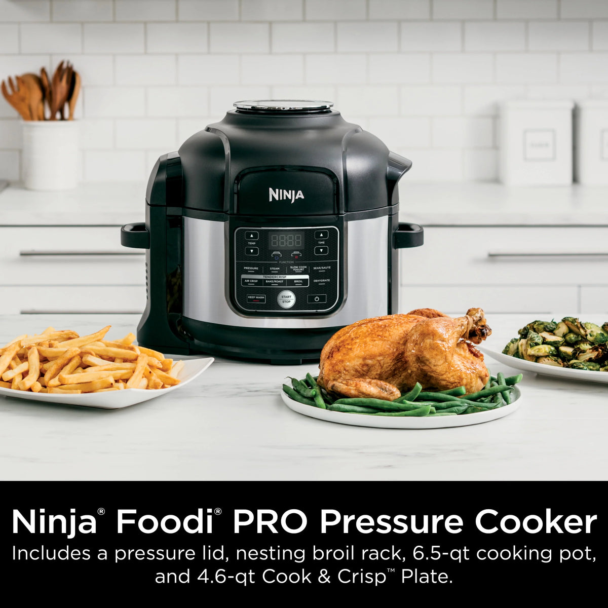 10-in-1 6.5-Quart Pressure Cooker Air Fryer Multicooker W52398