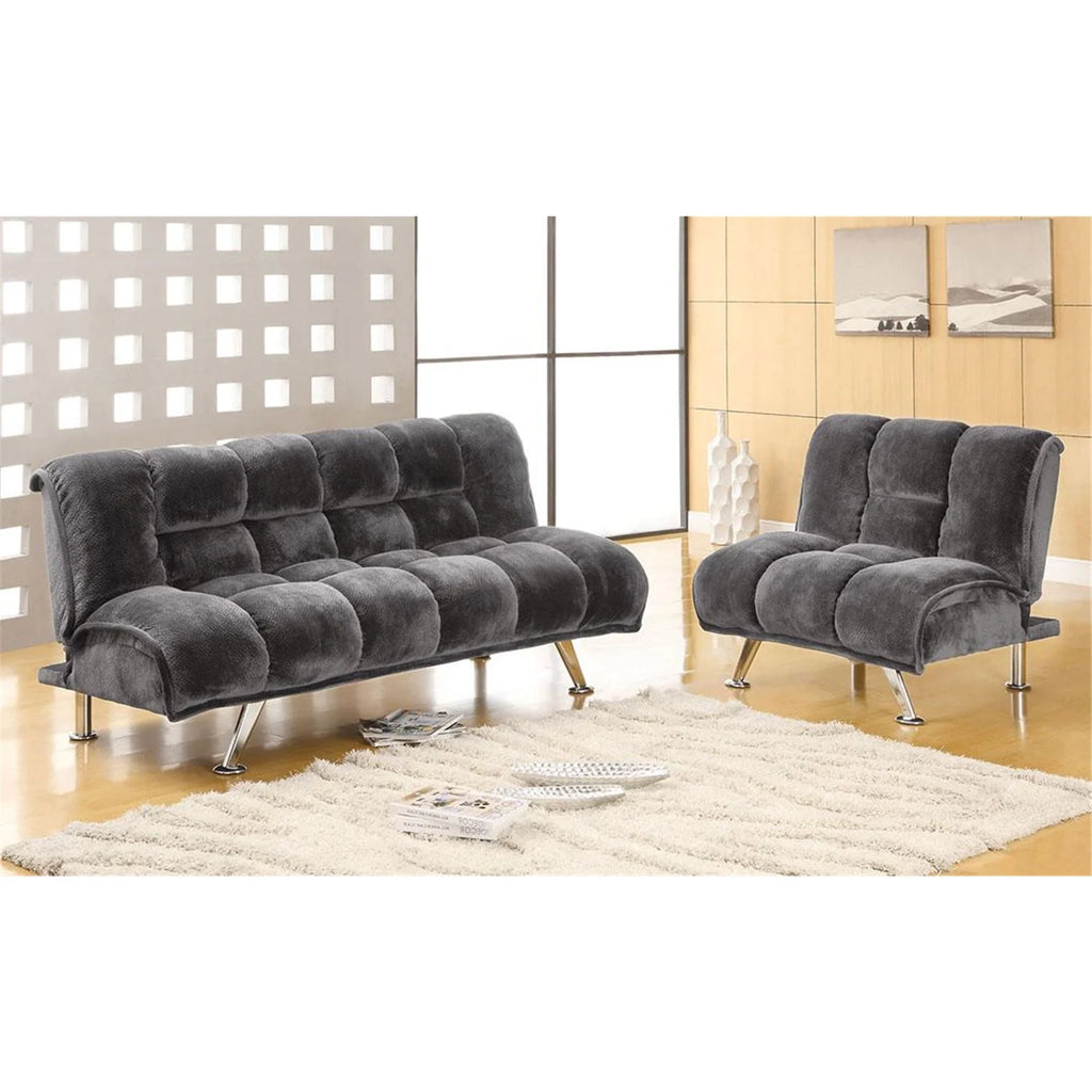 Dark Brown Futon Sofa L4507