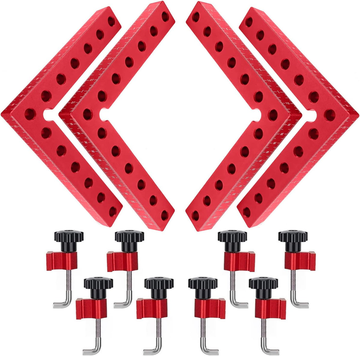 4 Pack 5.5 inch Aluminum 90 Degree Positioning Squares Q63051