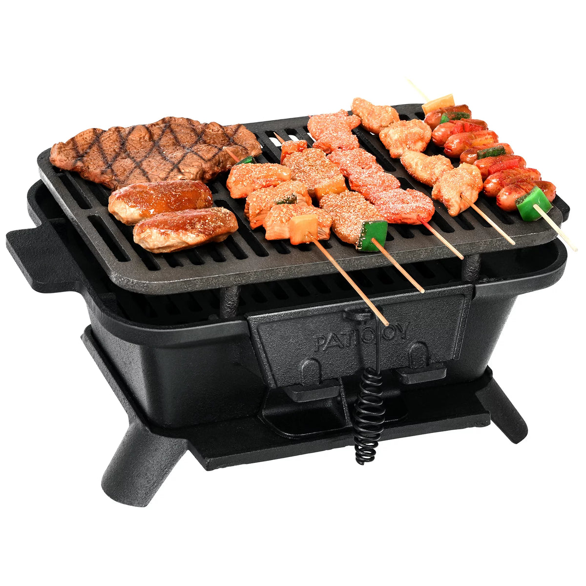 Portable Heavy Duty Cast Iron Charcoal Grill X32080