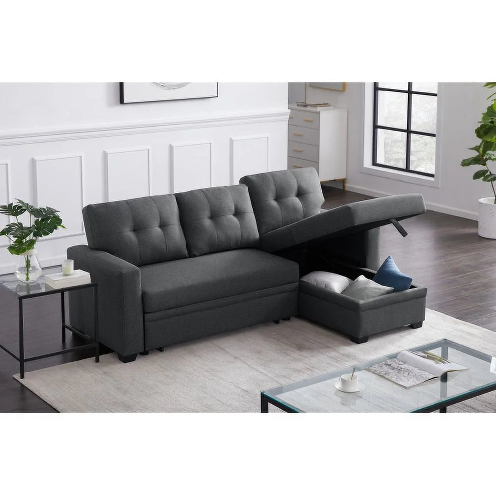 Upholstered Pull out Sectional Sofa with Chaise W336633