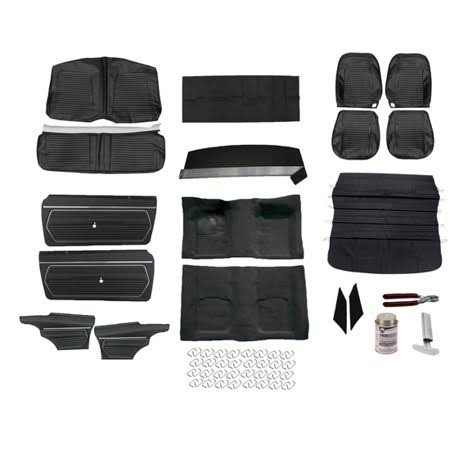 Black Interior Kit for 1969 Camaro Coupe Bucket Seats U88708