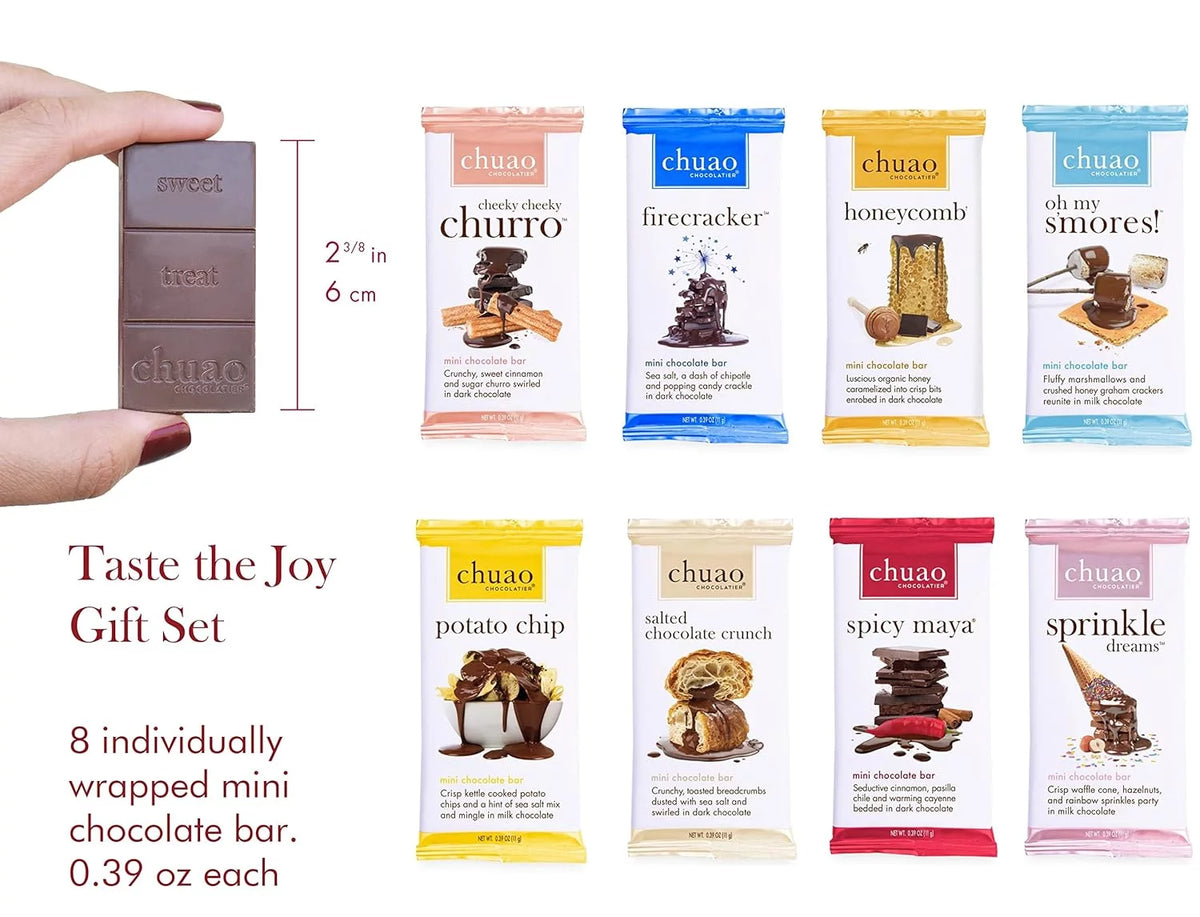 Assorted Mini Gourmet Chocolate Bars Gift Box Milk And Dark Chocolate C20591