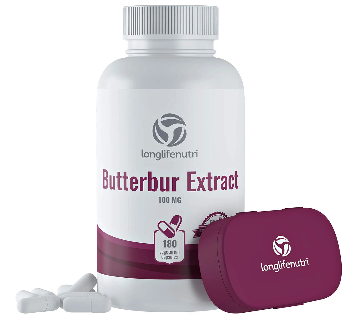 Butterbur Extract 100mg 180 Vegetarian Capsules K832299