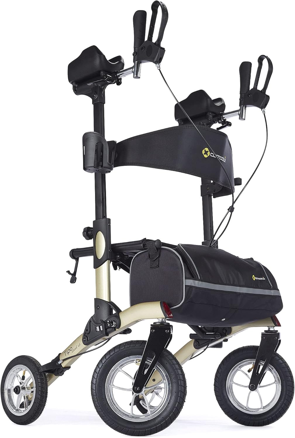Metallic Graphite All Terrain Rollator Walker with Pneumatic Tires W301