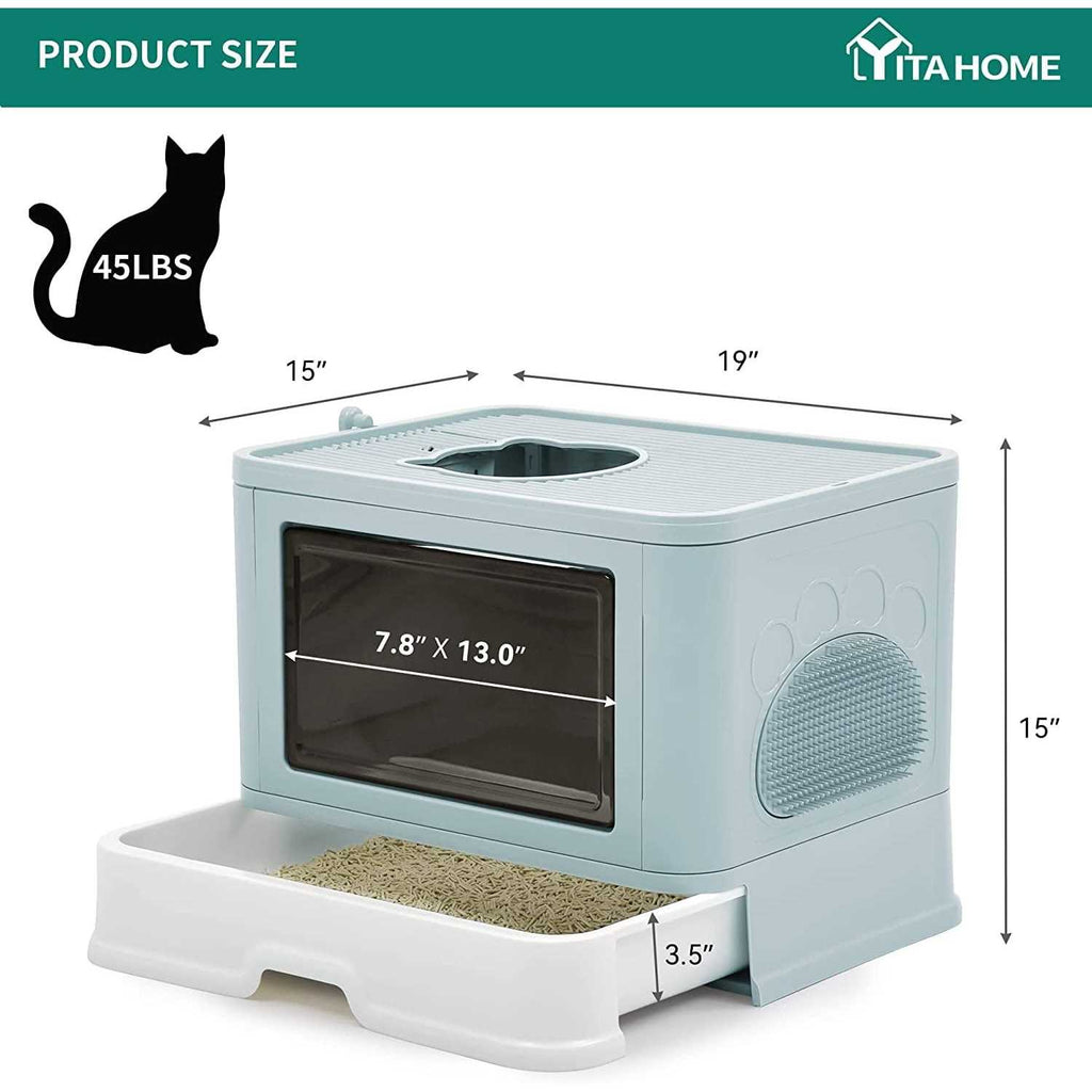 Enclosed Cat Litter Box with Lid A8303