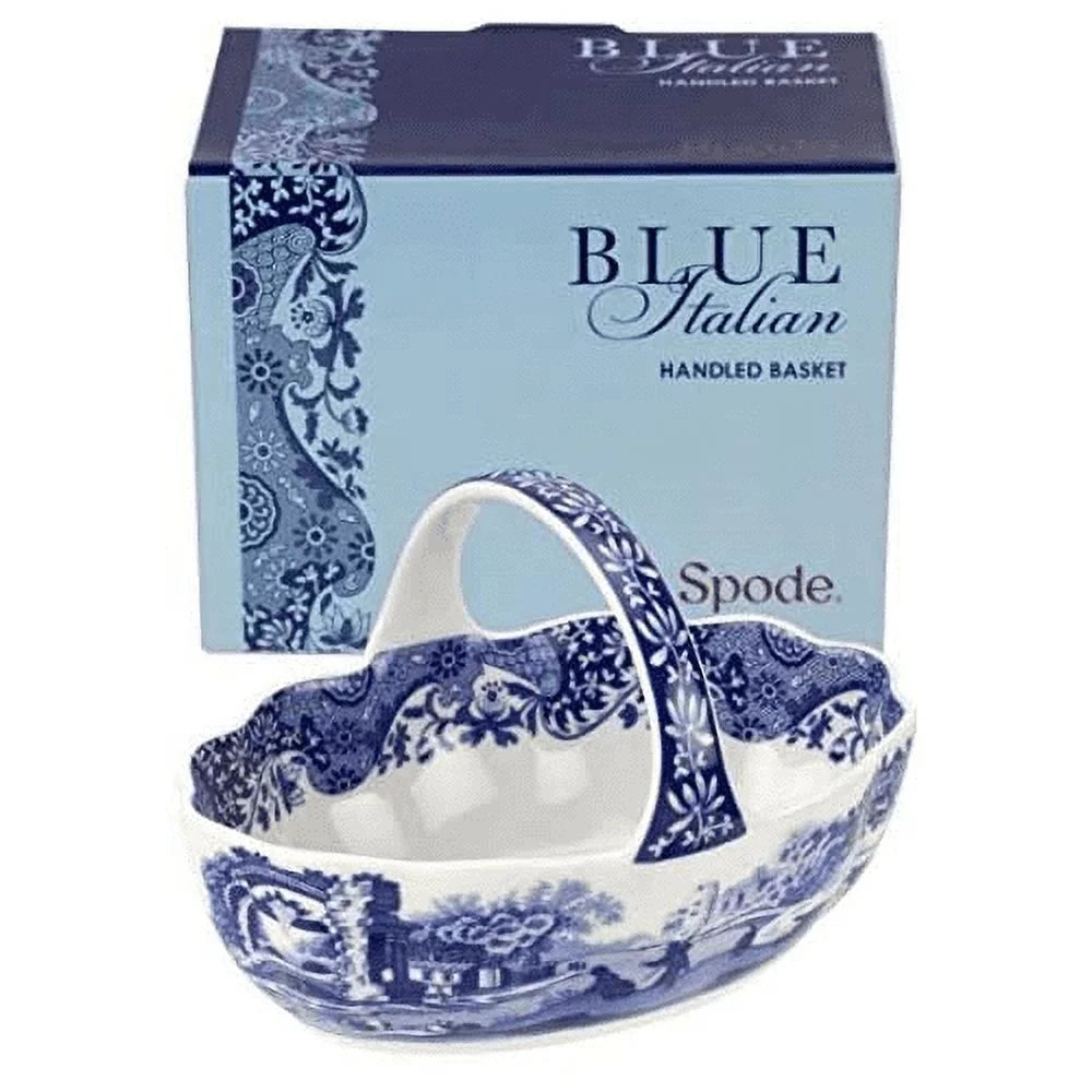 Blue Italian Small Handled Basket L965586