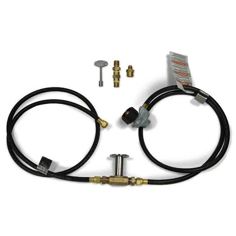 Fire Pit Propane Installation Kit with Chrome Key Valve F150