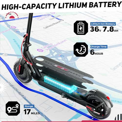 19MPH 17-Mile Range 430W Peak Motor Foldable Electric Scooter with 10" Tires & Dual Braking System F5212
