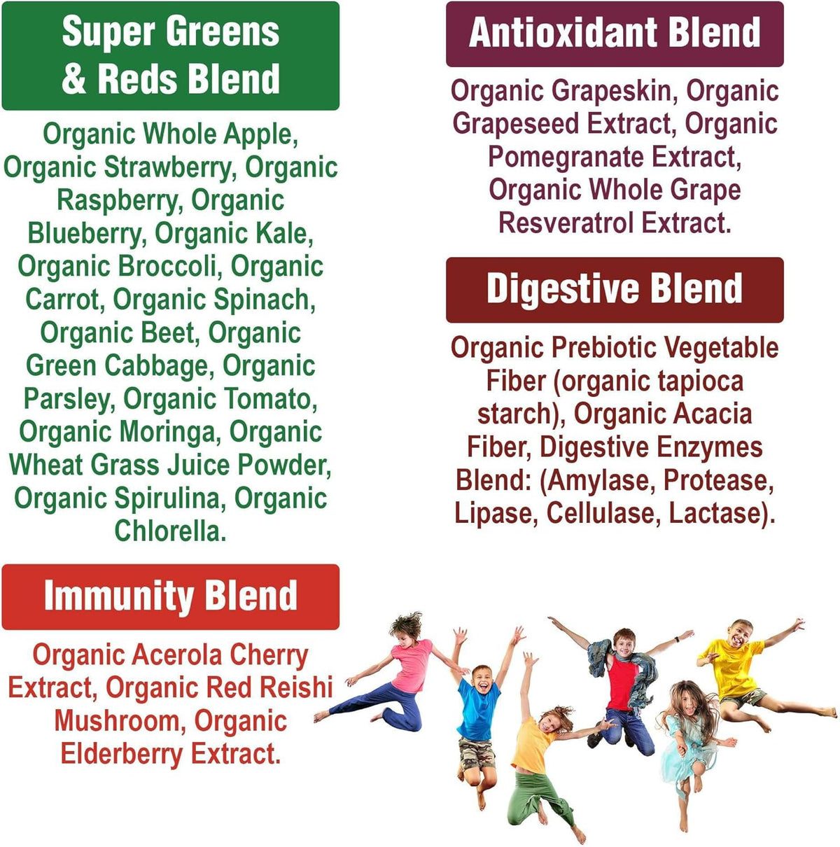 Organic Vegan Superfood Powder with 25+ Fruits and Vegetables Z5371