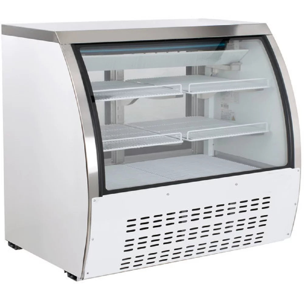 18 Cu Ft 48 ins Commercial Refrigerator Display Case with Curved Glass W757