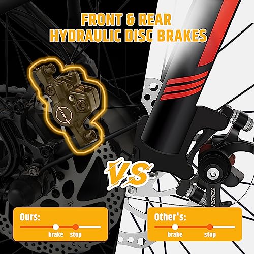 26" Fat Tire Electric Bike with 750W Brushless Motor 48V 15AH Removable Battery R5922