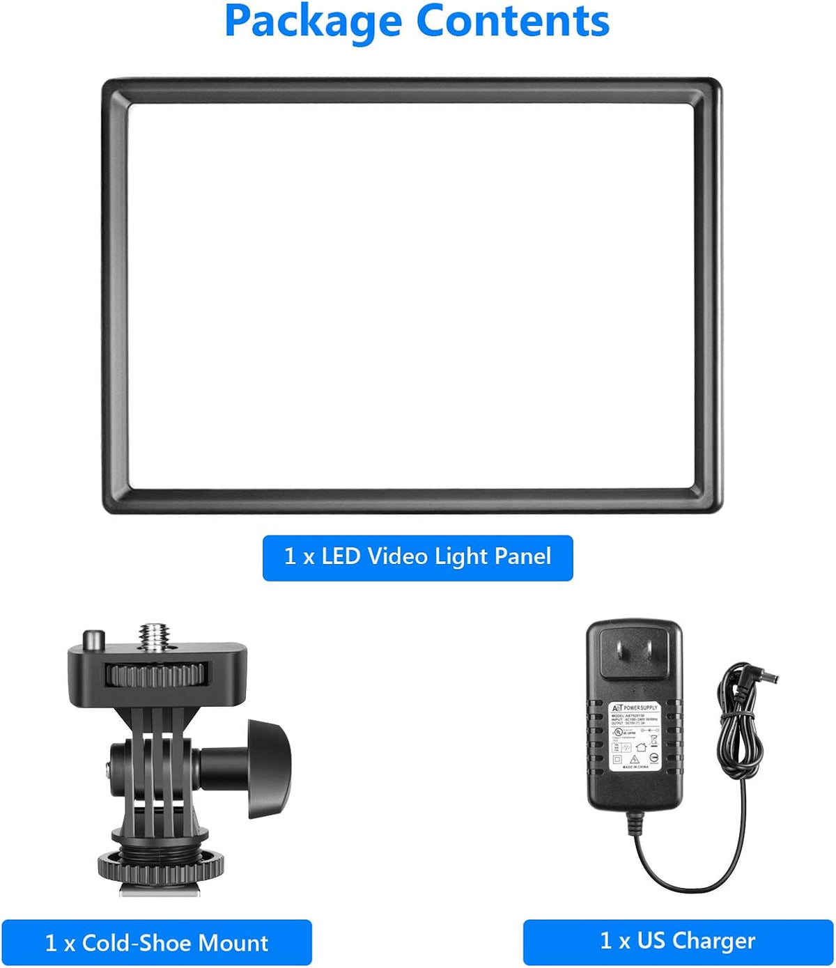 Ultra-Thin LED Soft Light Panel with LCD Display, Dimmable Bi-Color 3200-5600K CRI95+ On Camera Video Light T89910
