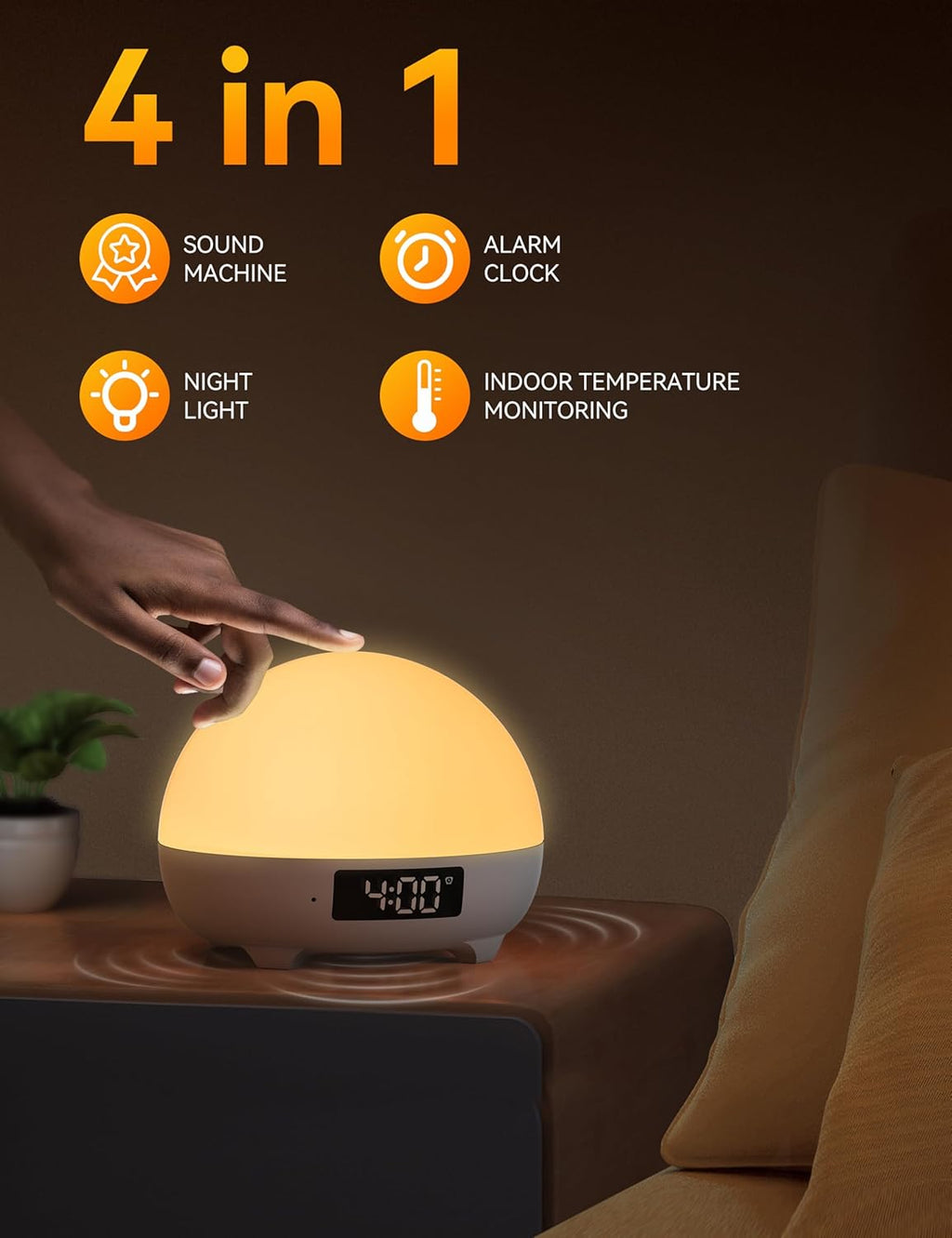34 Soothing Sounds Sleep Sound Machine with Night Light O87051