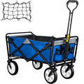 Collapsible Wagon Cart, 176 lbs Load, Blue & Gray S791