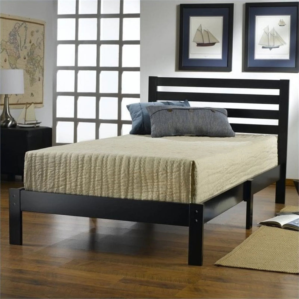 Black Twin Platform Bed C9061