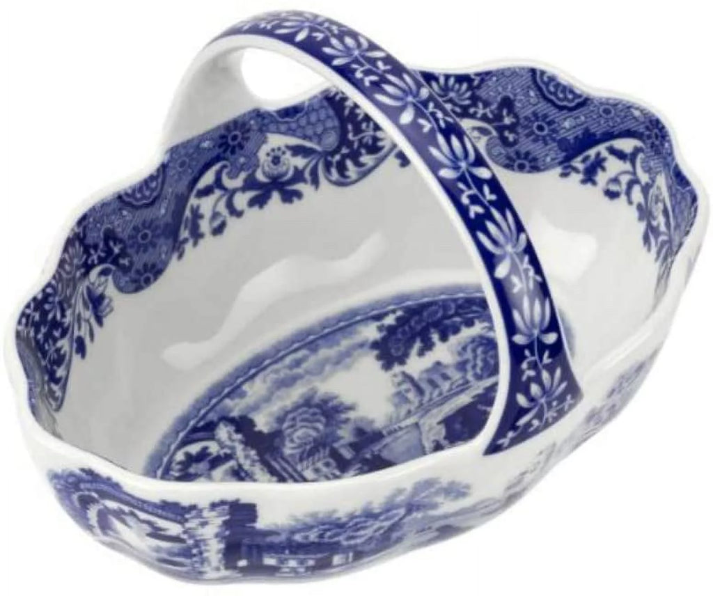 Blue Italian Small Handled Basket L965586