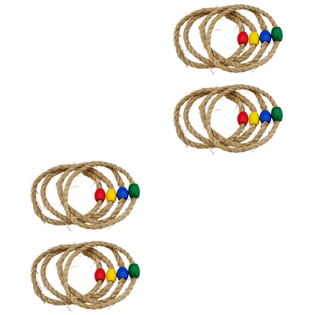 16 PCS Wooden Ring Toss Game I489