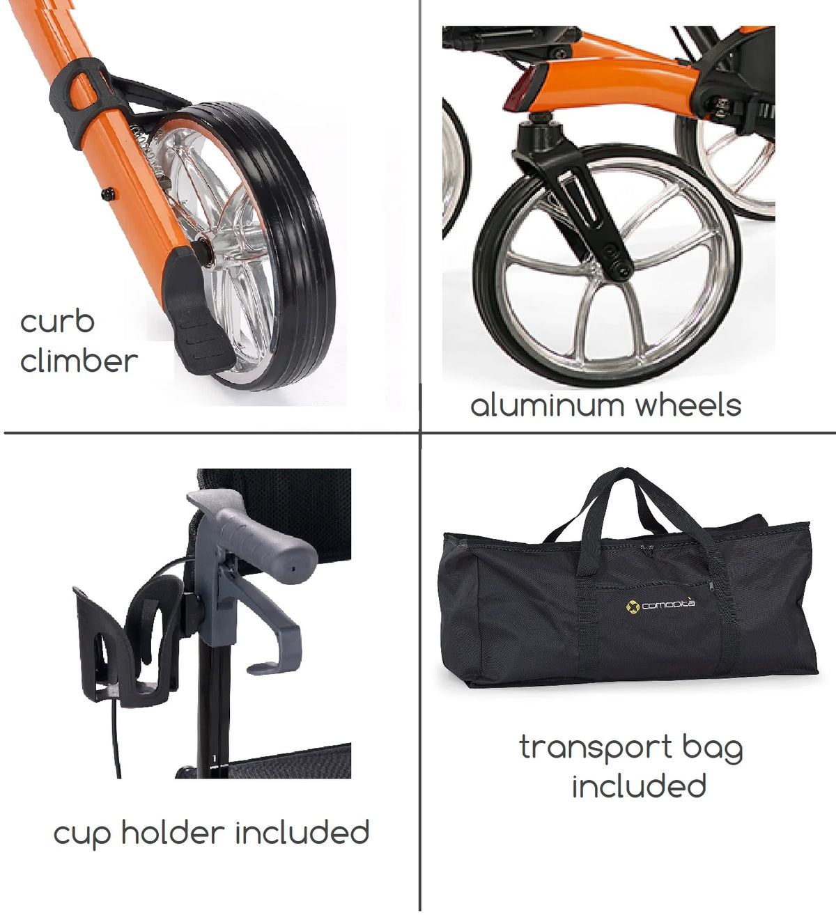Compact Rollator with 10 Front Wheels G58820