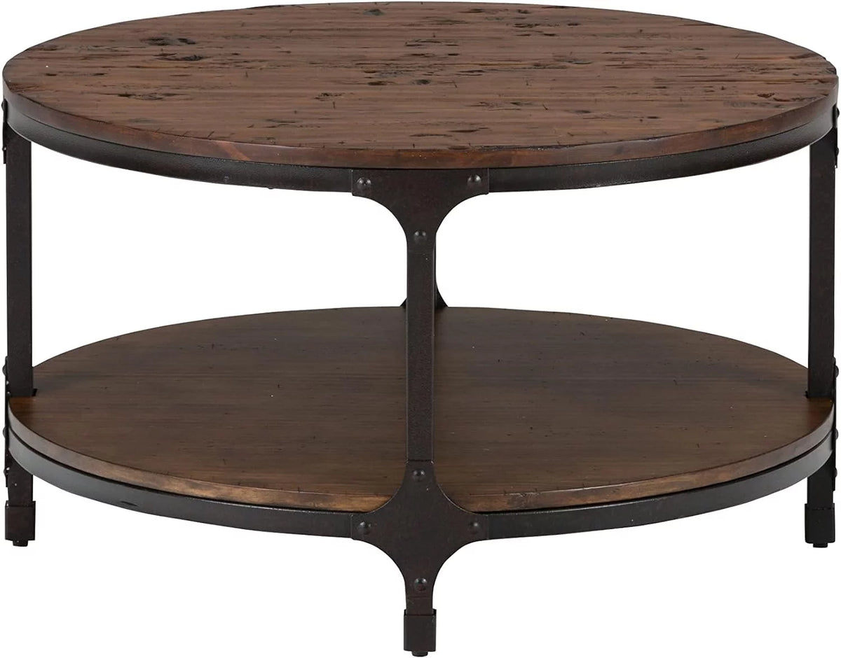 Pine Wood Round Coffee Table A94051