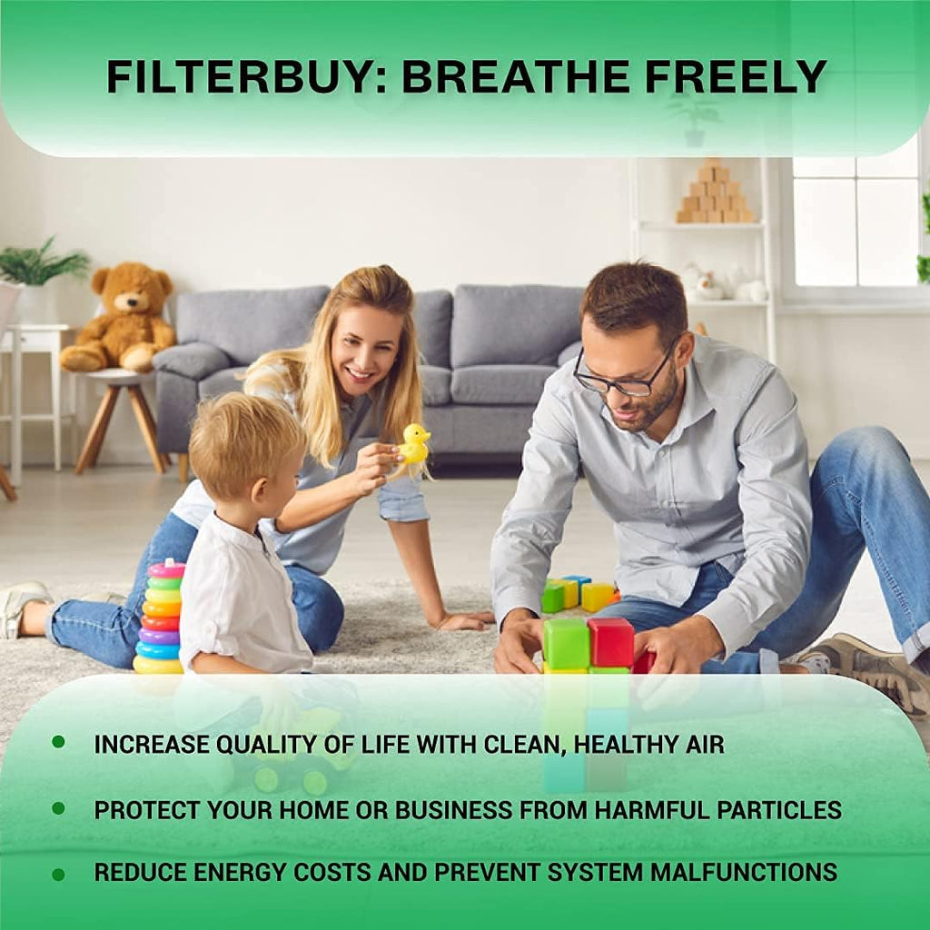24x24x1 MERV 8 Pleated HVAC AC Furnace Air Filter with Activated Carbon (4-Pack, Black) Q519899