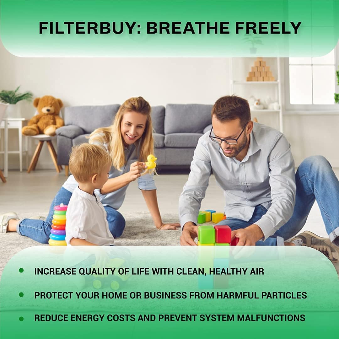 24x24x1 MERV 8 Pleated HVAC AC Furnace Air Filter with Activated Carbon (4-Pack, Black) Q519899