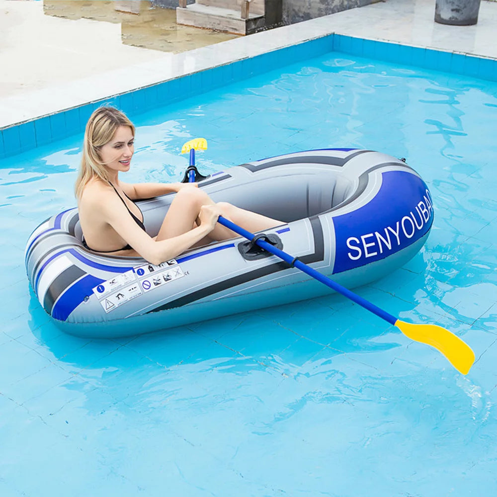 PVC 1-Person Inflatable Boat Set with Paddle and Air Pump E99799