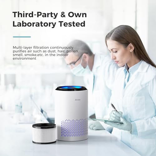 White Portable Air Purifier with Sleep Mode D6070