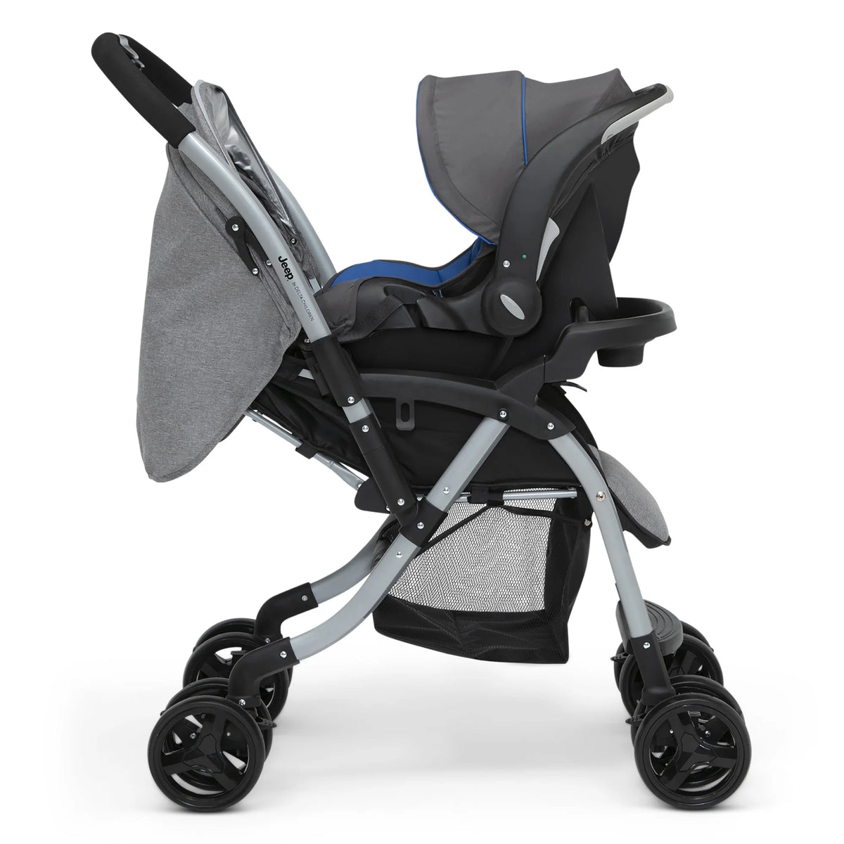 Grey Tweed Reversible Handle Stroller I149957