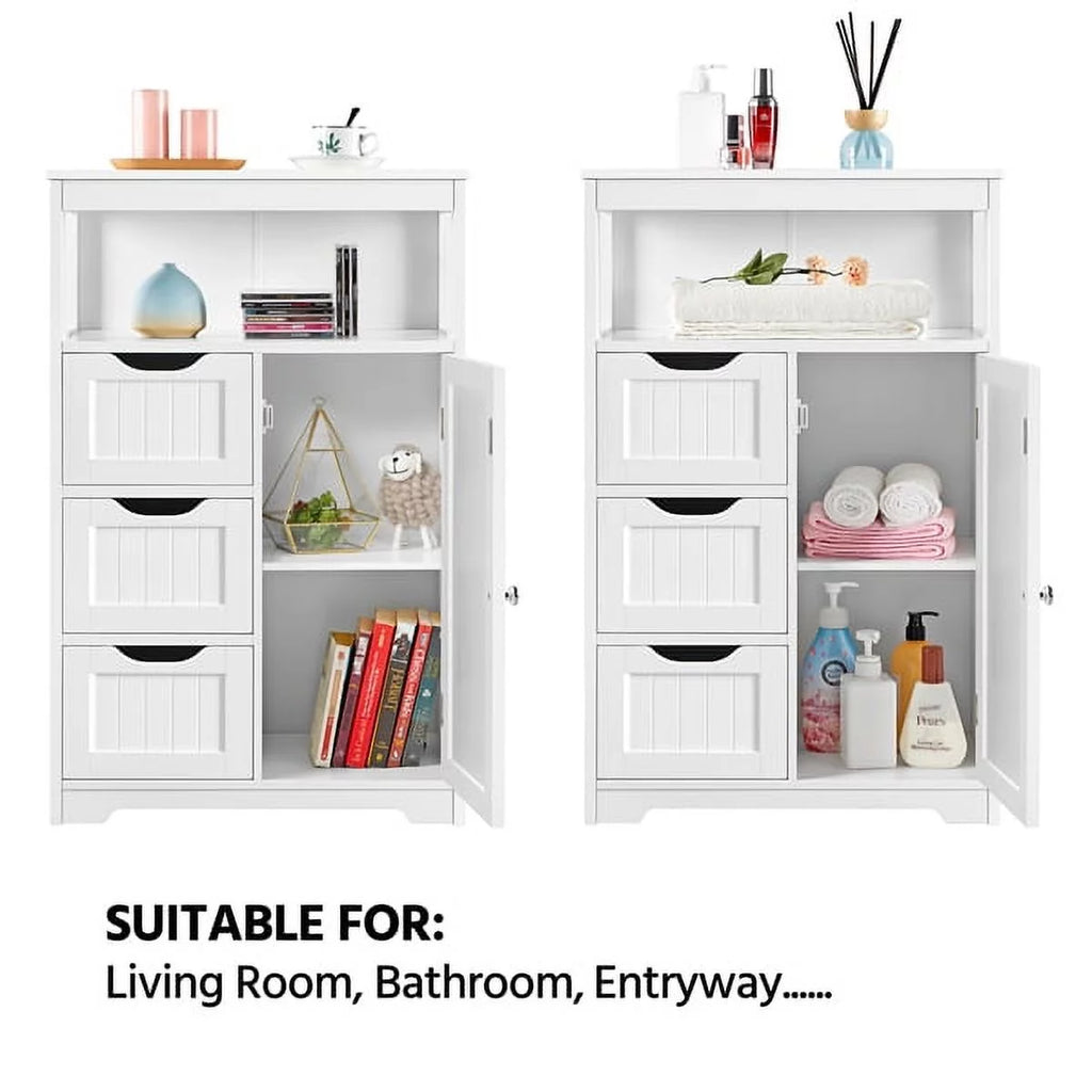 White Wooden Floor Cabinet Z866
