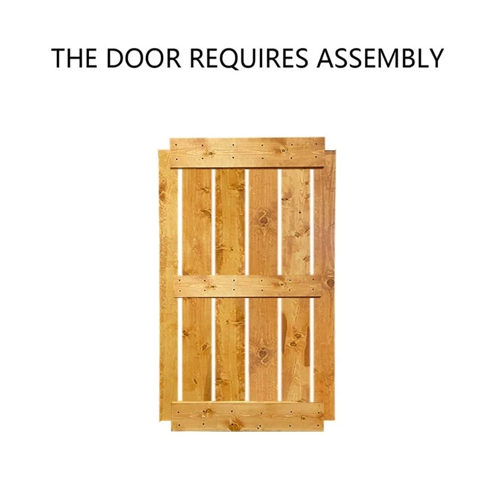 Stained Wooden Sliding Barn Door with Hardware Kit (Ocean Blue - 24 x 84) P285043