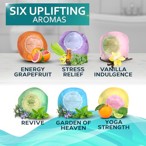 6 XXL Bath Bombs Gift Set with Dead Sea Salt Cocoa and Shea Essential Oils I76836