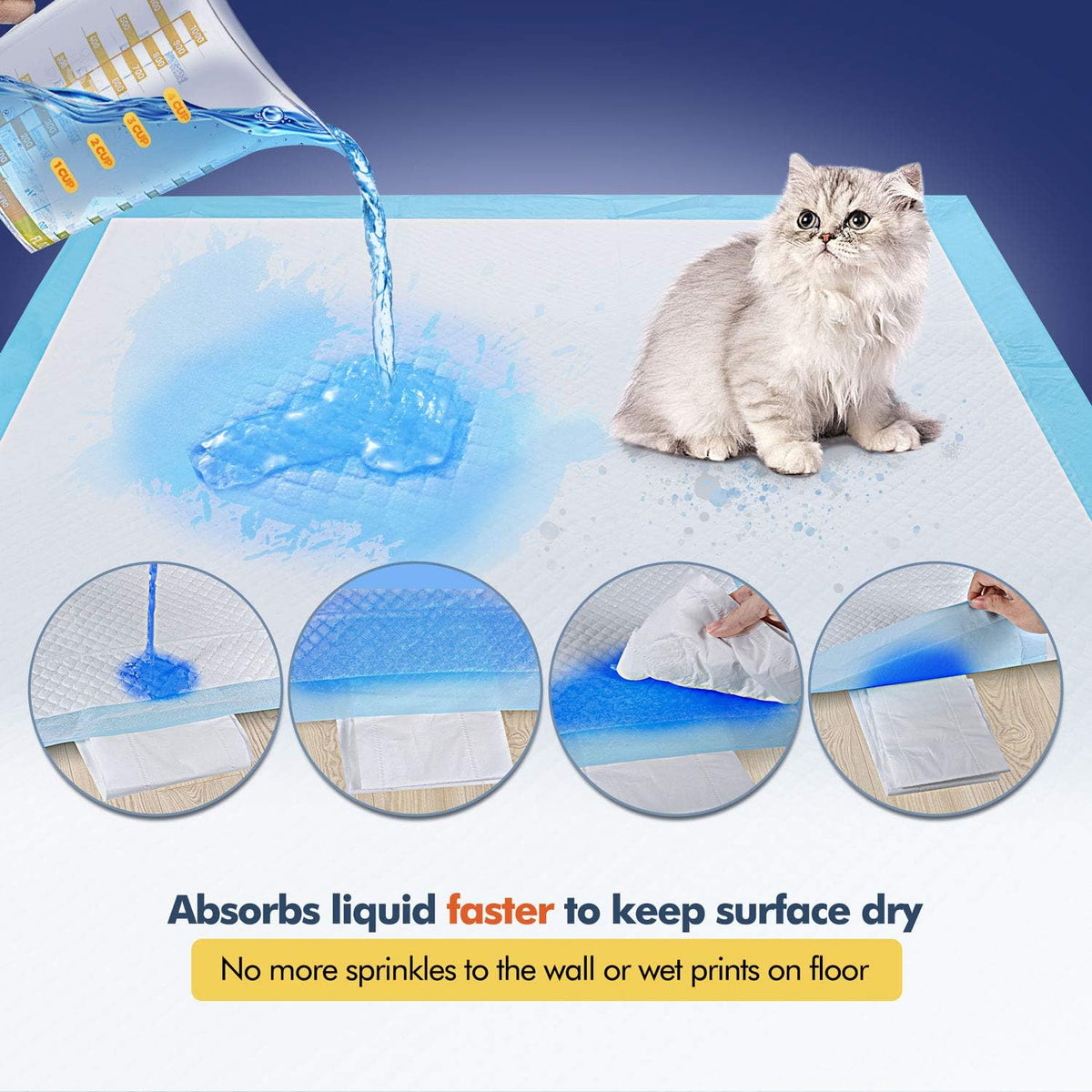 XL 28x34 Disposable Polymer Quick Dry Pet Training Pee Pads C2502