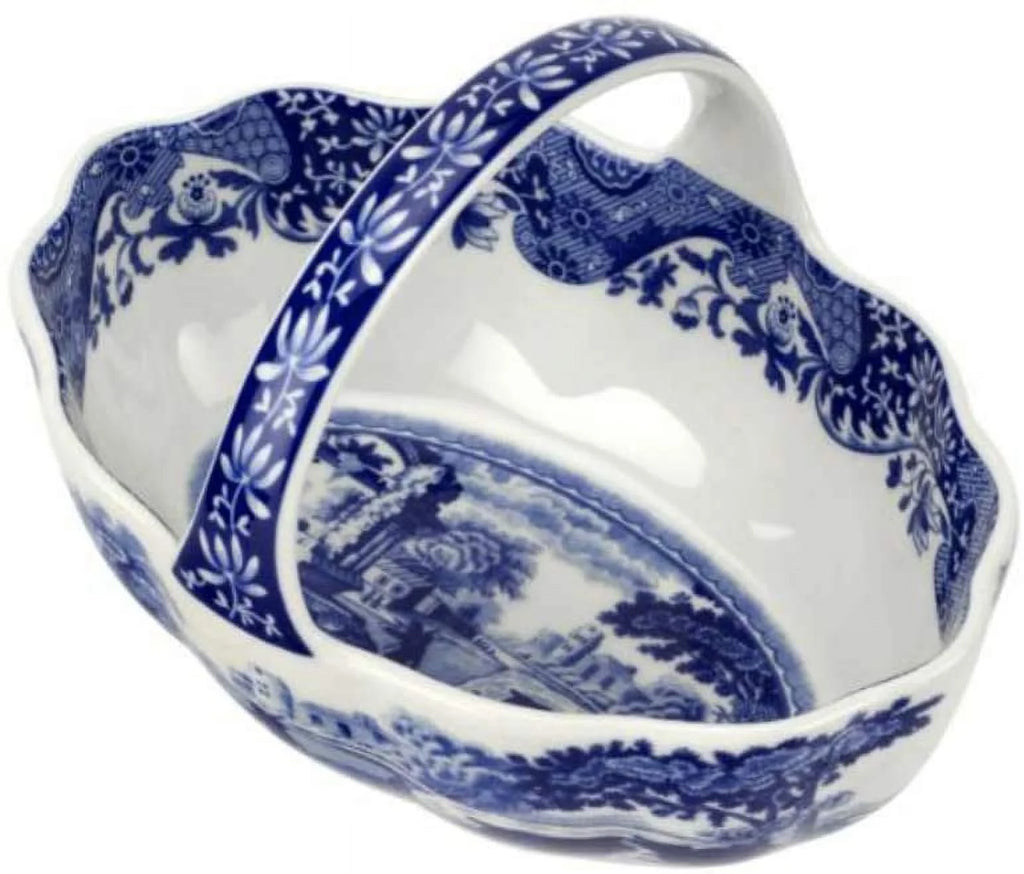 Blue Italian Small Handled Basket L965586