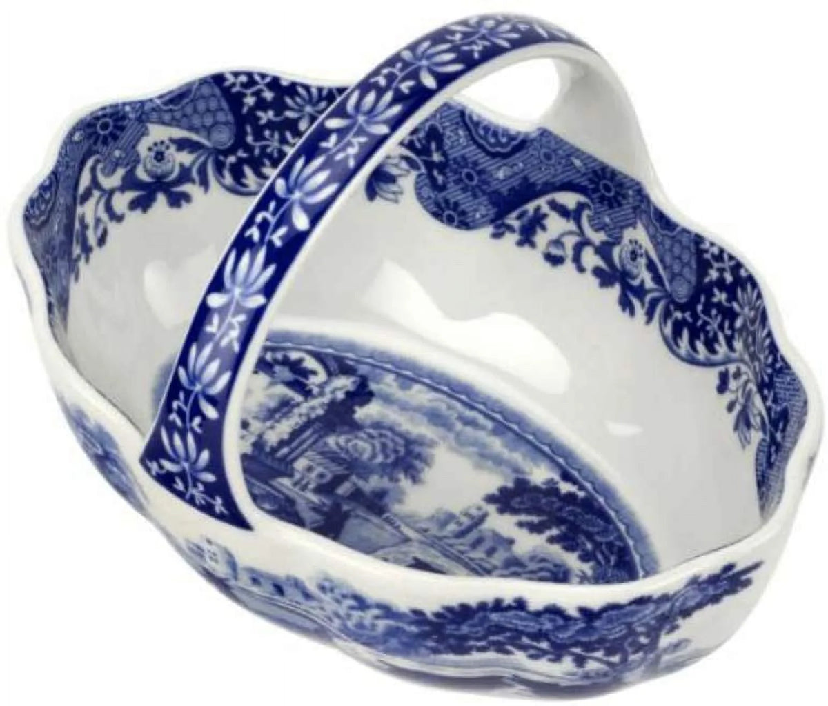 Blue Italian Small Handled Basket L965586
